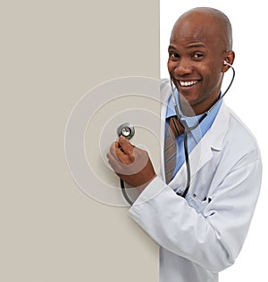 Endorsing your healthcare message. A young doctor standing behind copyspace. photo