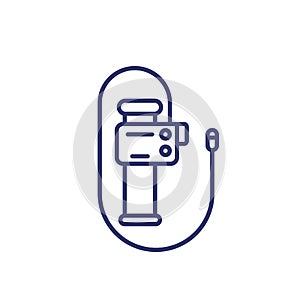 endoscope, endoscopy or colonoscopy tool line icon