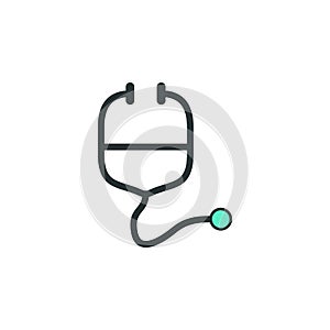 endoscope icon. Element of web icon with one color for mobile concept and web apps. Isolated endoscope icon can be used for web