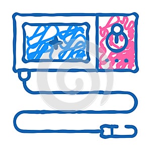 endoscope tool sign icon doodle illustration