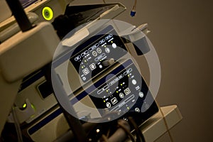 Endoscopic unit with controls and sensors