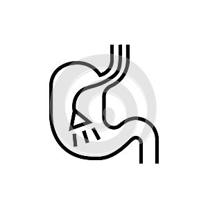 Endoscopy icon. Medical stomach vector illustration. Editable stroke.