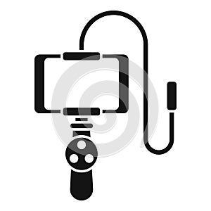 Endoscopy monitor icon simple vector. Medical endoscope photo