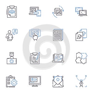 Endowment line icons collection. Charity, Donation, Legacy, Fundraiser, Gift, Investment, Philanthropy vector and linear