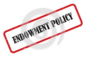endowment policy stamp on white
