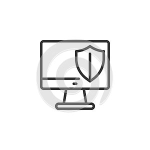 Endpoint Security line icon