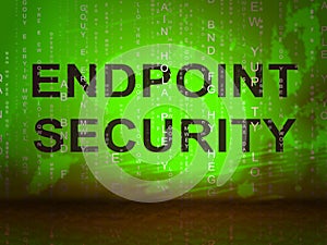 Endpoint Security Safe System Protection 2d Illustration