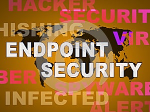 Endpoint Security Safe System Protection 2d Illustration