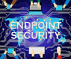 Endpoint Security Safe System Protection 3d Illustration