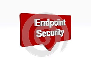 endpoint security speech ballon on white