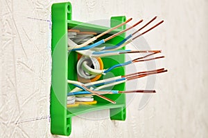 At the ends of copper bare wires