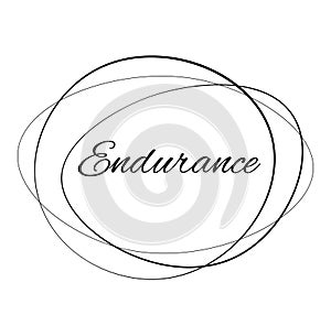 ENDURANCE stamp on white background