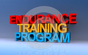 Endurance Training Program on blue