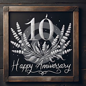 Enduring Love 10-Year Anniversary Chalkboard Art