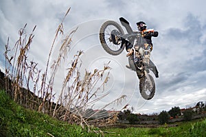 Enduro bike rider