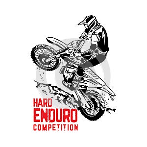 Enduro extreme sport vector illustration design