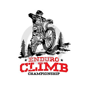 Enduro extreme sport vector illustration design