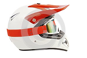 Enduro motorcycle helmet with goggles