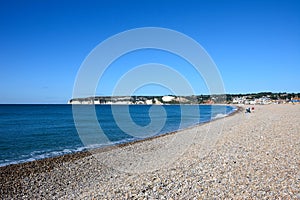 Seaton beach and Beer Head, UK. photo