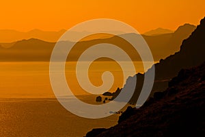 Enening scene on sea