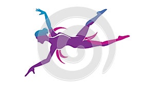 Energetic Abstract Dancer Expressive Artistic Form, vector design Generative AI