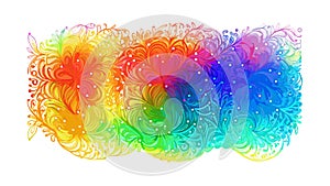Energetic Abstract Rainbow Wavy Lines Pattern, vector design Generative AI