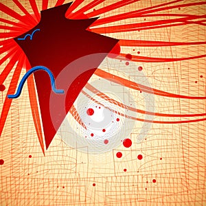 Energetic Abstract Red Composition