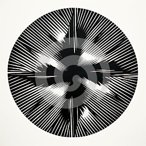 Energetic Black And White Paper Design Inspired By Damien Hirst And Jay Defeo photo