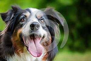 Energetic Canine Delights With Playful Tongue Wagging