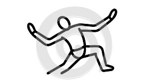 Energetic Dancer Icon, Movement and Expression, vector design Generative AI