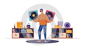 Energetic Disco Dancers Crowd Vector, vector design Generative AI