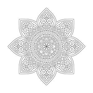 Energetic Embellishments Mandala Coloring Book Page for kdp Book Interior photo