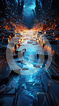 Energetic encounter: Skidmarks in motion. Created with Generative AI