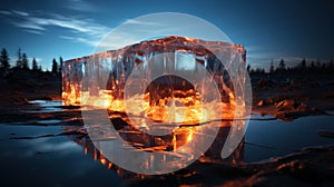 Energetic encounter: Skidmarks in motion. Created with Generative AI