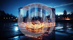 Energetic encounter: Skidmarks in motion. Created with Generative AI