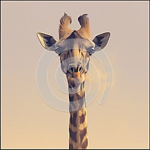 Energetic Giraffe with Spots