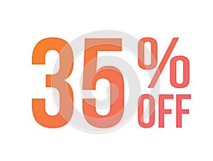 Energetic gradient pink to orange thirty five percent off special discount word
