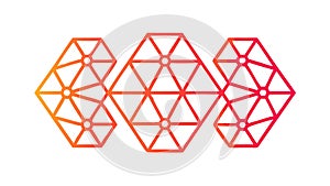 Energetic Hexagonal Gradient Pattern Vector, vector design Generative AI