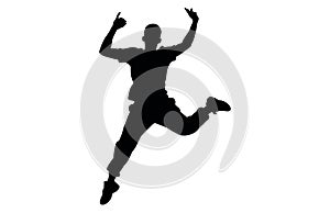 energetic man activity silhouette, man icon, energetic man concept, vector illustration