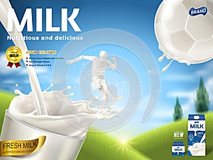 Energetic milk ads