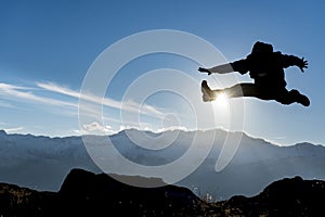 Energetic movement in the mountains