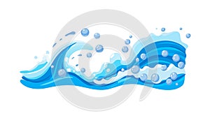 Energetic Ocean Wave Splash Effect, vector design Generative AI