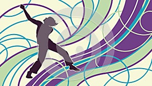 Energetic Person in Dynamic Pose - Fluid Movement Vector Design Generative AI