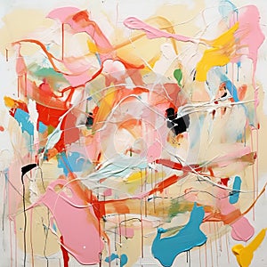Energetic And Playful: Faena Mccallum\'s Abstract Expressionist Painting On Canvas