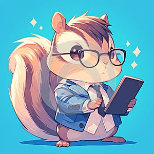 Energetic Squirrel Entrepreneur Launches New Tech Product