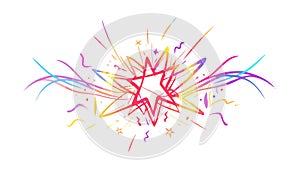 Energetic Starburst Abstract Explosion, Vibrant Dynamic Art, vector design Generative AI