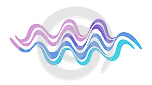 Energetic Wavy Lines Abstract Gradient Pattern, Dynamic Vector, vector design Generative AI