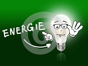 Energie Bulb Lamp Energy Light green