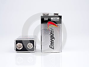 Energizer 9 Volts Alkaline Battery on white