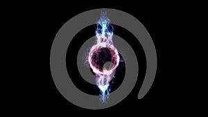 An energy ball. 3D rendering